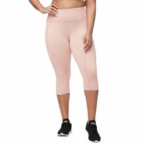 Good American pink electric feel crop leggings